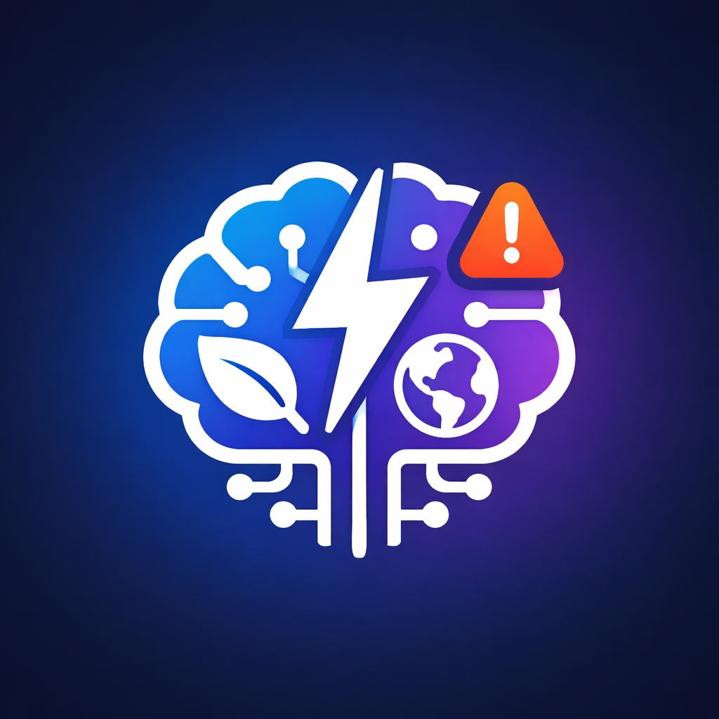 Infographic on AI environmental impact: CO2, water and electricity